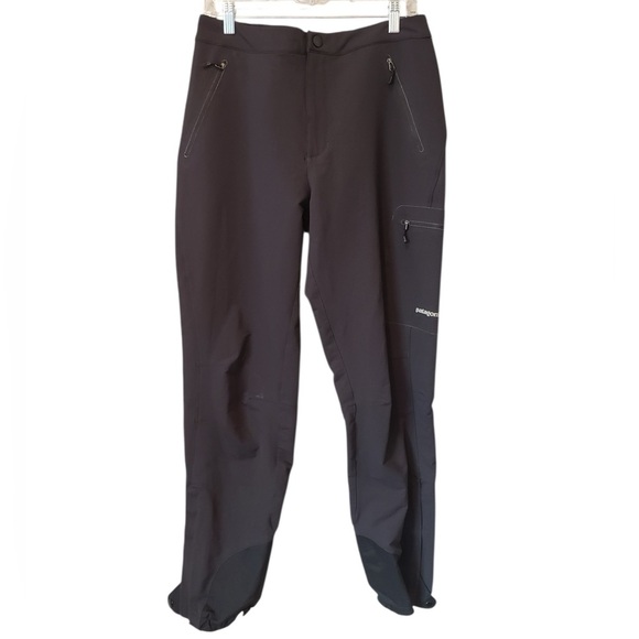Patagonia Women's Alpine Pants Black Ski Snow Hiking Size 14